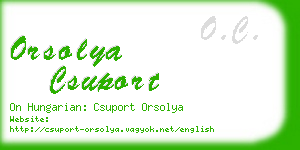 orsolya csuport business card
